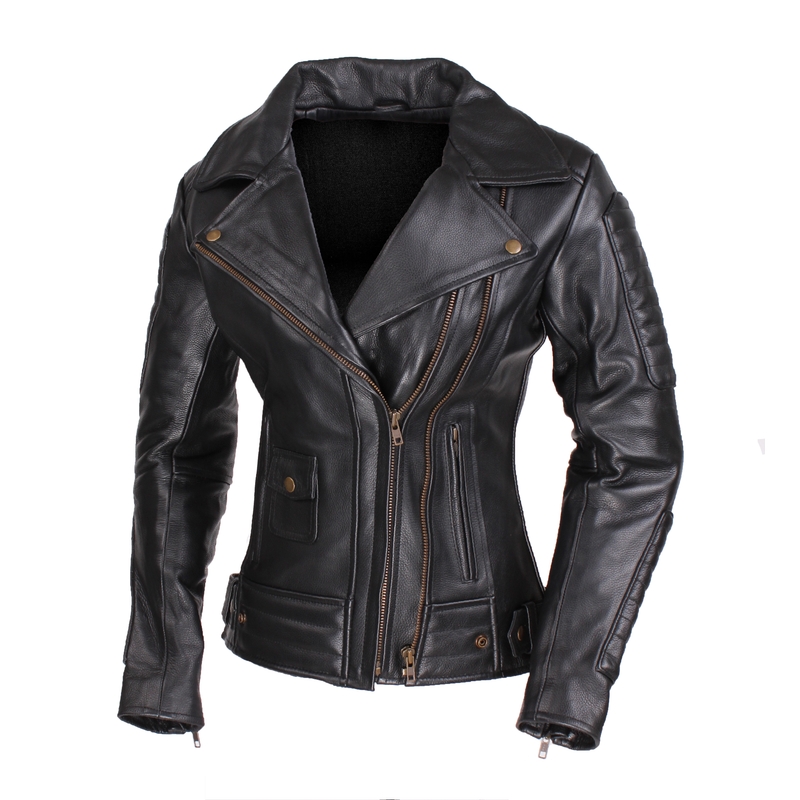 Damen Motorradjacke kurvig Street Racer Amber - II. Qualität
