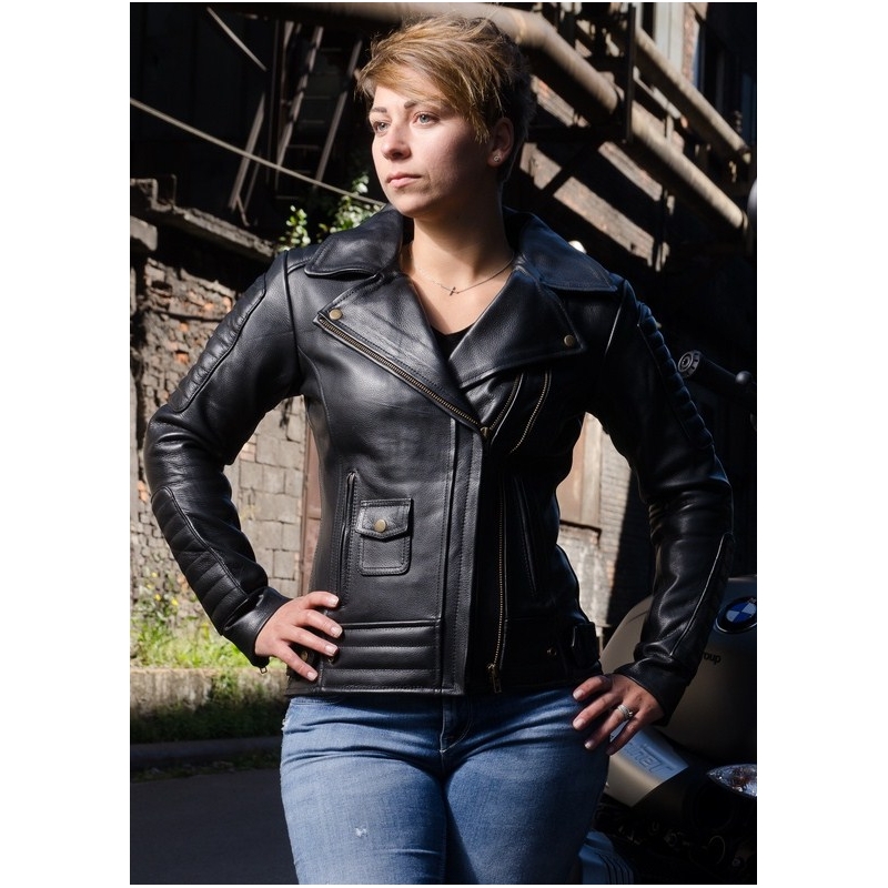 Damen Motorradjacke kurvig Street Racer Amber - II. Qualität