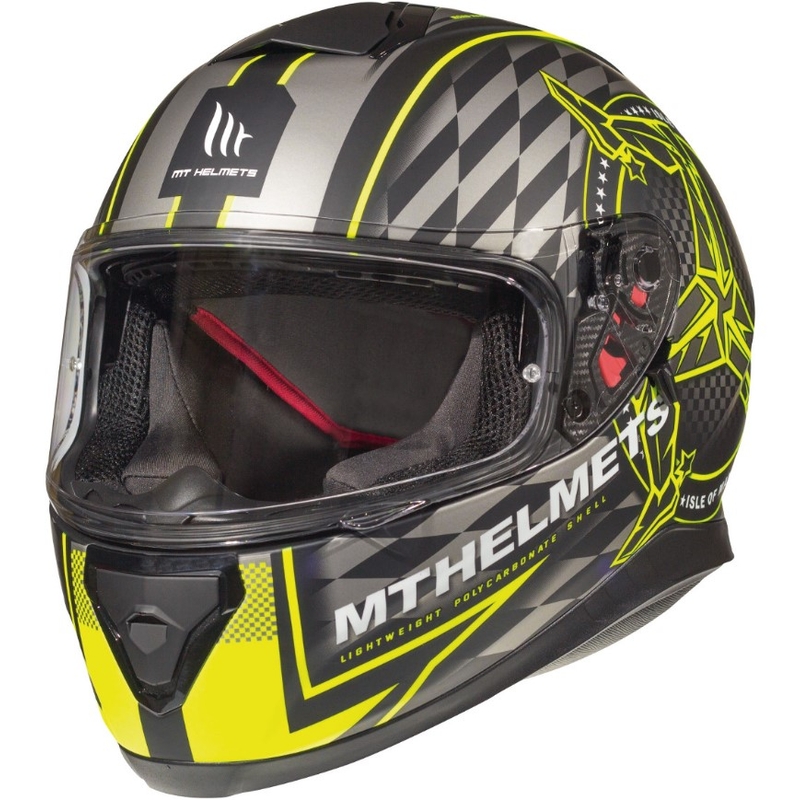 MT Thunder 3 SV Isle Of Man schwarz-grau-fluo gelb Integral Motorradhelm