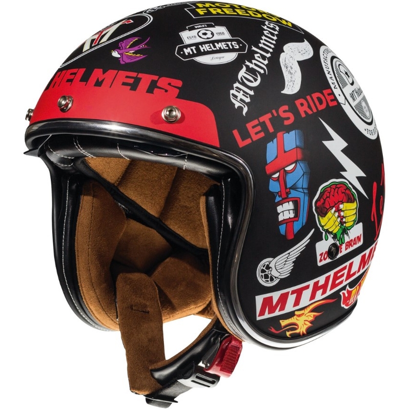 MT LeMans 2 SV Anarchy Open Motorradhelm Schwarz Matt