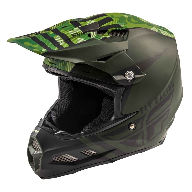 Motocross Helm FLY Racing F2 Carbon Granite schwarz-grün