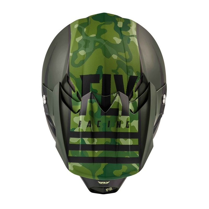 Motocross Helm FLY Racing F2 Carbon Granite schwarz-grün