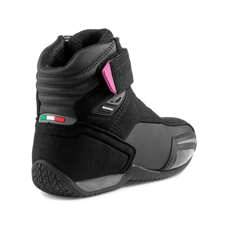 Damen Stylmartin Vector WP Schwarz und Rosa Motorradstiefel