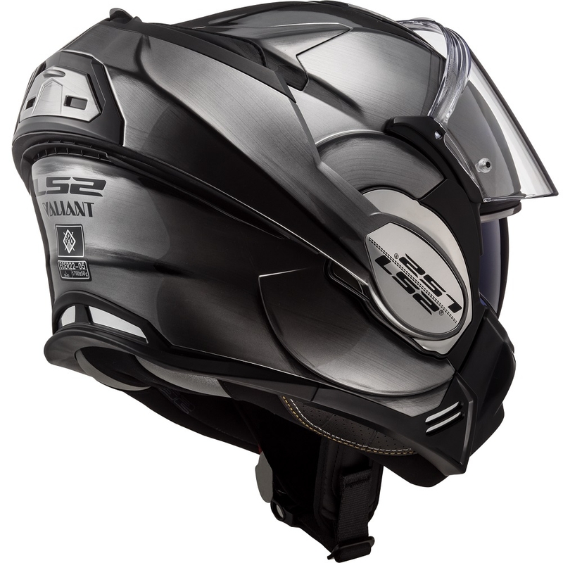Motorrad-Klapphelm LS2 FF399 Valiant Jeans Titanium - Grad II