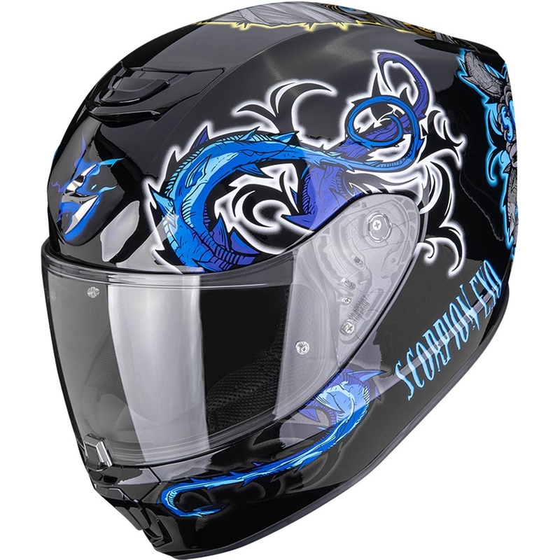 Scorpion EXO-391 Mumia Integralhelm für Motorräder, schwarz-blau