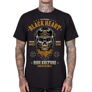 Schwarzes Herz-Whiskery-T-Shirt