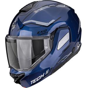 Scorpion EXO-TECH II Dash Klapphelm für Motorräder, blau-schwarz-weiß