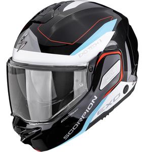 Scorpion EXO-TECH II Passager Klapphelm für Motorräder, schwarz-weiß-blau