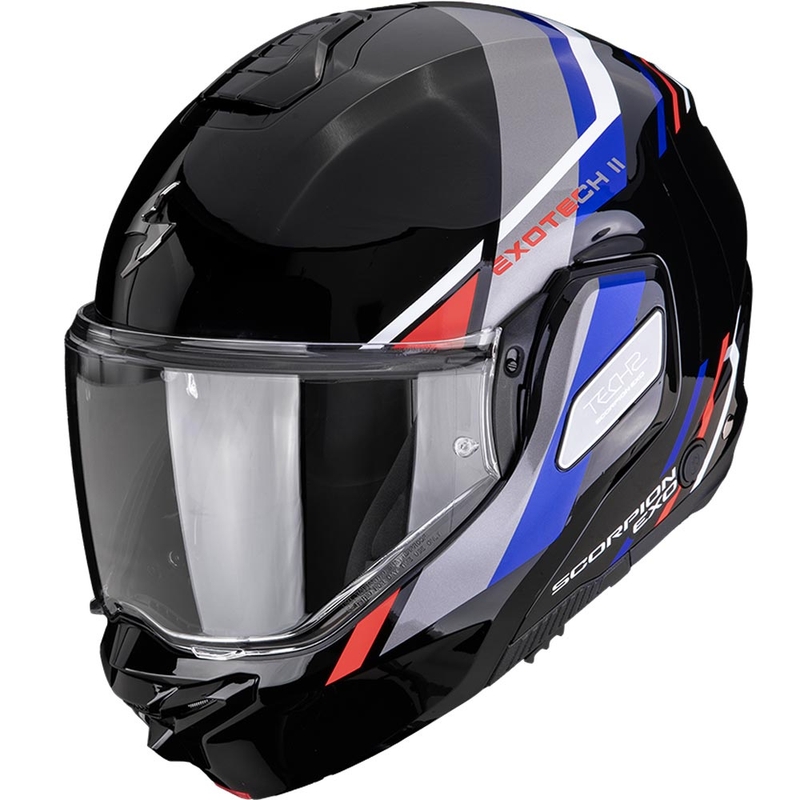Scorpion EXO-TECH II Markus Klapphelm für Motorräder, schwarz-blau-rot