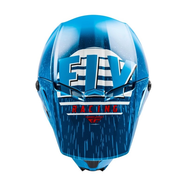 Motocross Helm FLY Racing Kinetic K120 blau-weiß-rot Ausverkauf