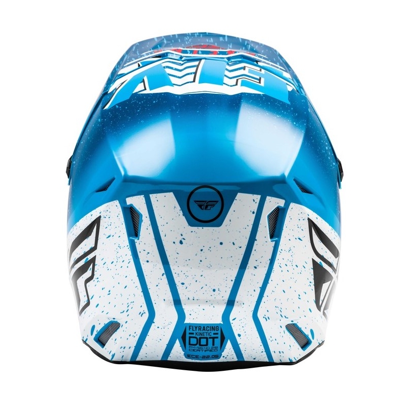 Motocross Helm FLY Racing Kinetic K120 blau-weiß-rot Ausverkauf