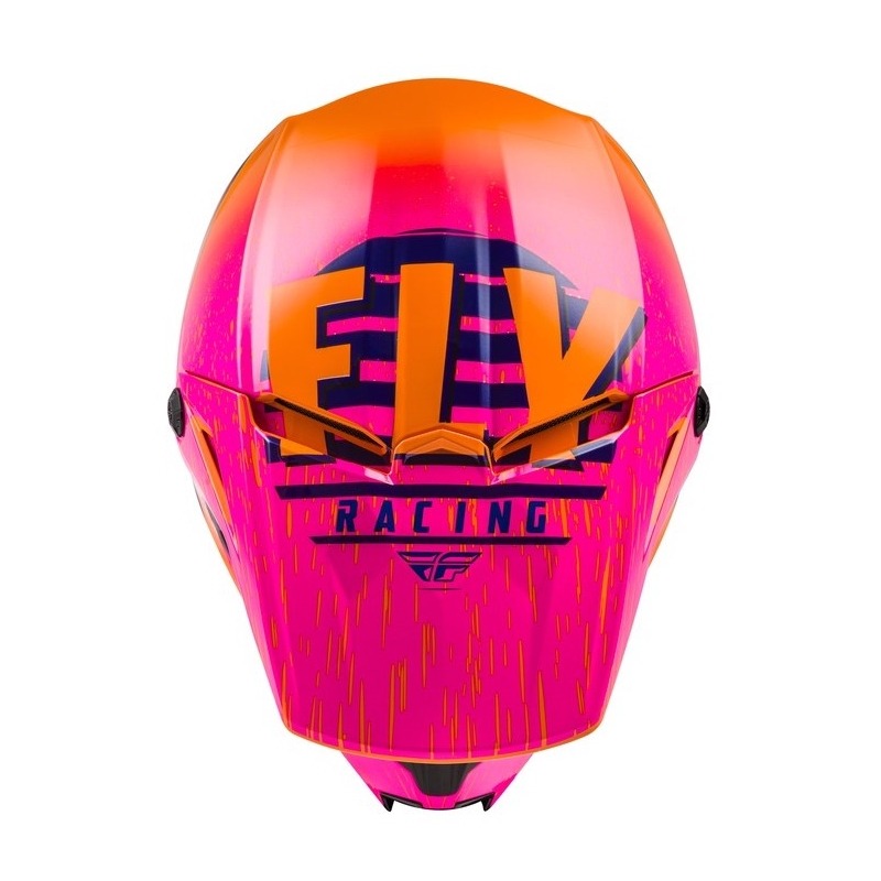 Motocross-Helm FLY Racing Kinetic K120 orange-rosa-schwarz