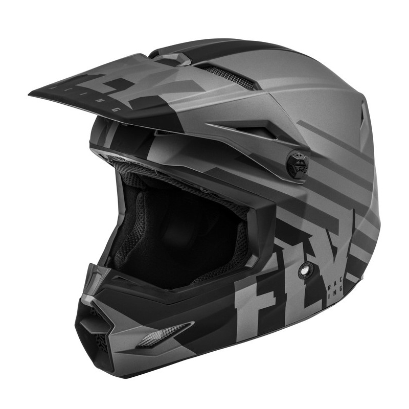 Motocross-Helm FLY Racing Kinetic Thrive grau-schwarz