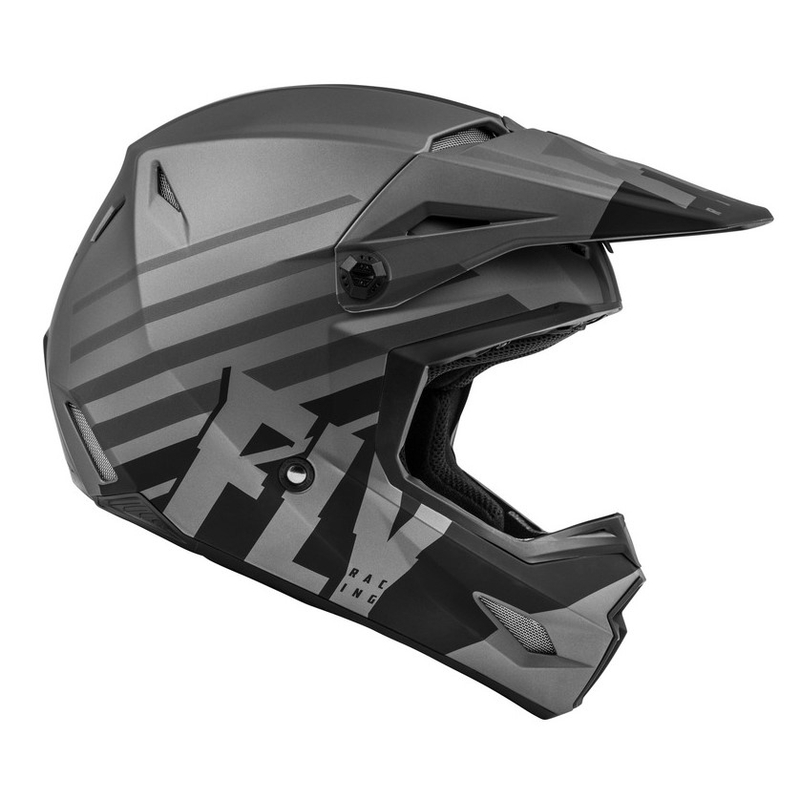 Motocross-Helm FLY Racing Kinetic Thrive grau-schwarz