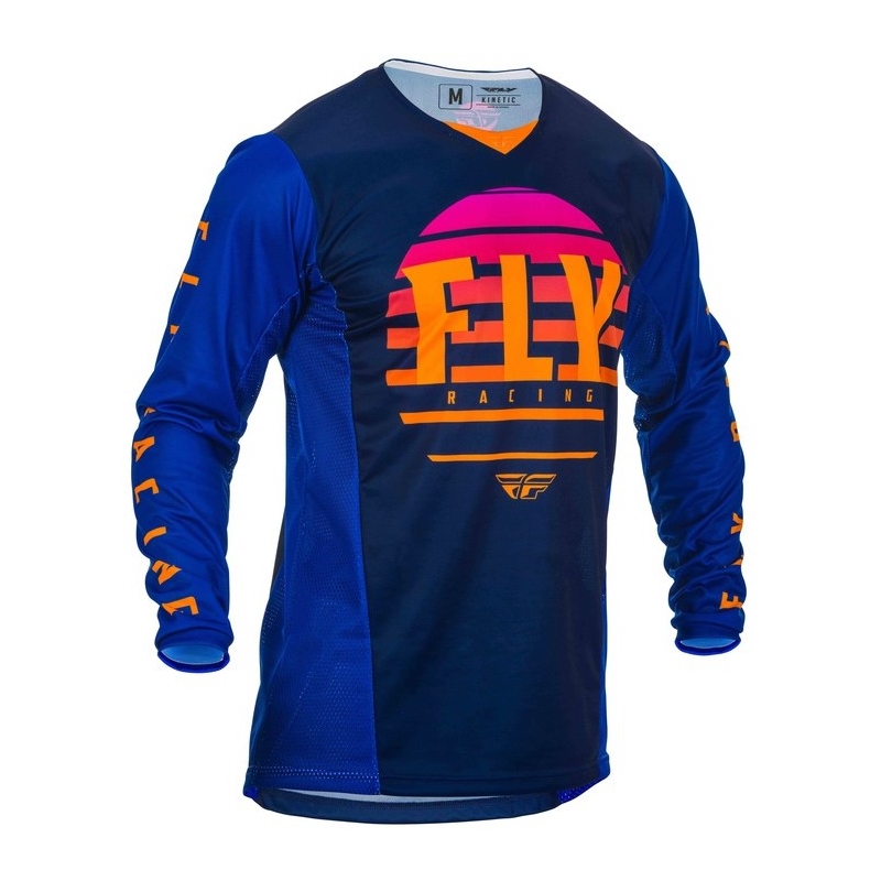 Motocross Trikot FLY Racing Kinetic K220 2020 schwarz-blau-orange