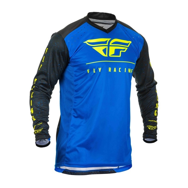 Motocross Trikot FLY Racing Lite 2020 blau-schwarz-fluo gelb