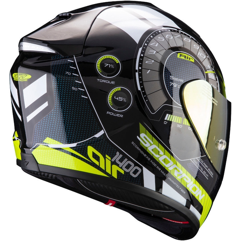 Integralhelm Scorpion EXO-1400 Air Torque schwarz-fluo gelb