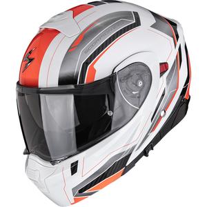 Scorpion EXO-930 EVO Space Klapphelm für Motorräder, weiß-silber-rot