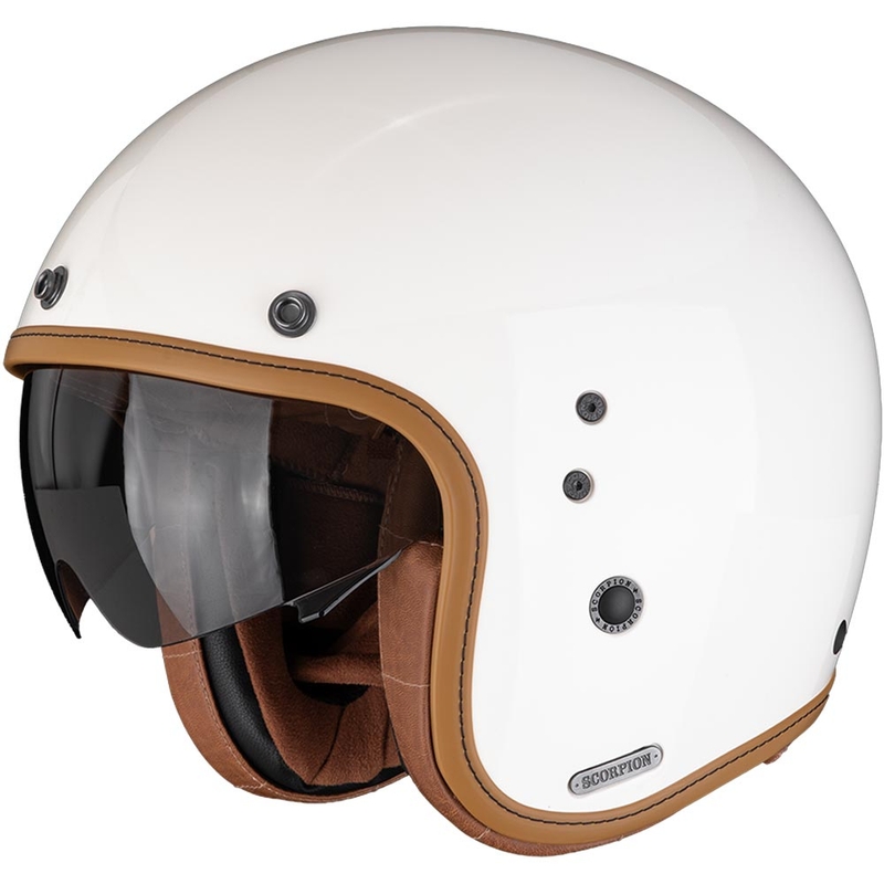 Scorpion Belfast II Luxe offener Motorradhelm, Creme