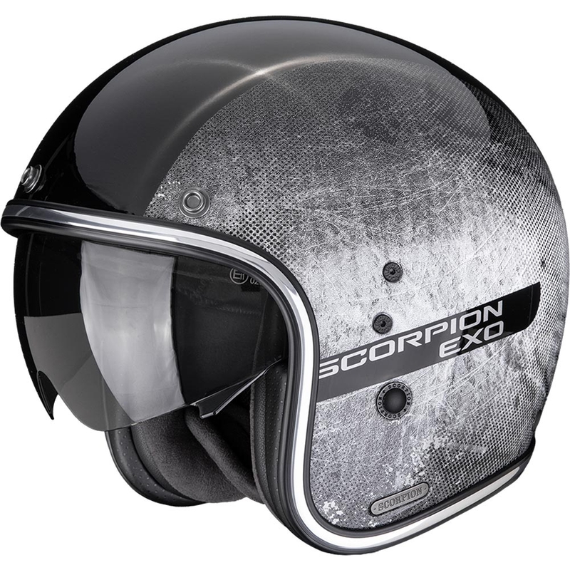 Scorpion Belfast II Quest offener Motorradhelm schwarz-silber