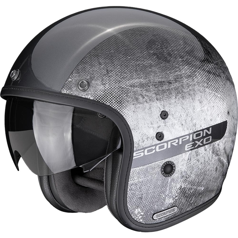 Scorpion Belfast II Quest offener Motorradhelm silber-schwarz