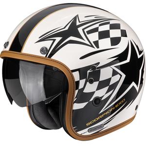 Scorpion Belfast II Flagstone offener Motorradhelm Creme-Schwarz