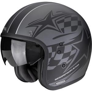 Scorpion Belfast II Flagstone offener Motorradhelm, mattsilber-schwarz