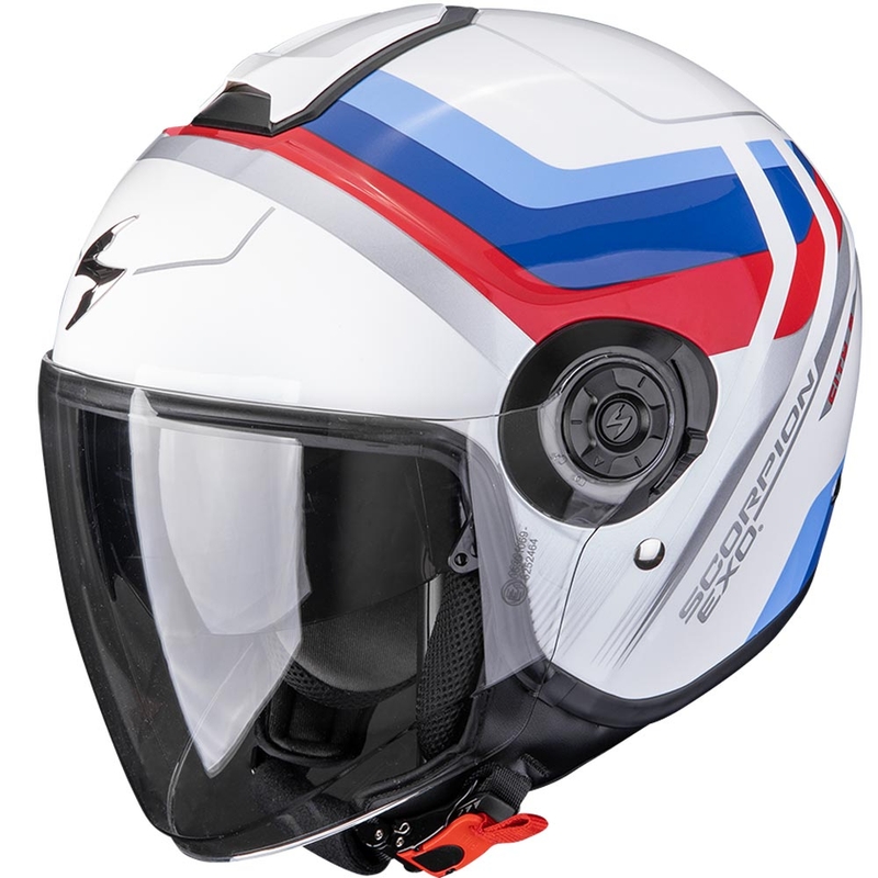 Scorpion EXO-CITY II Sport offener Motorradhelm weiß-blau-rot