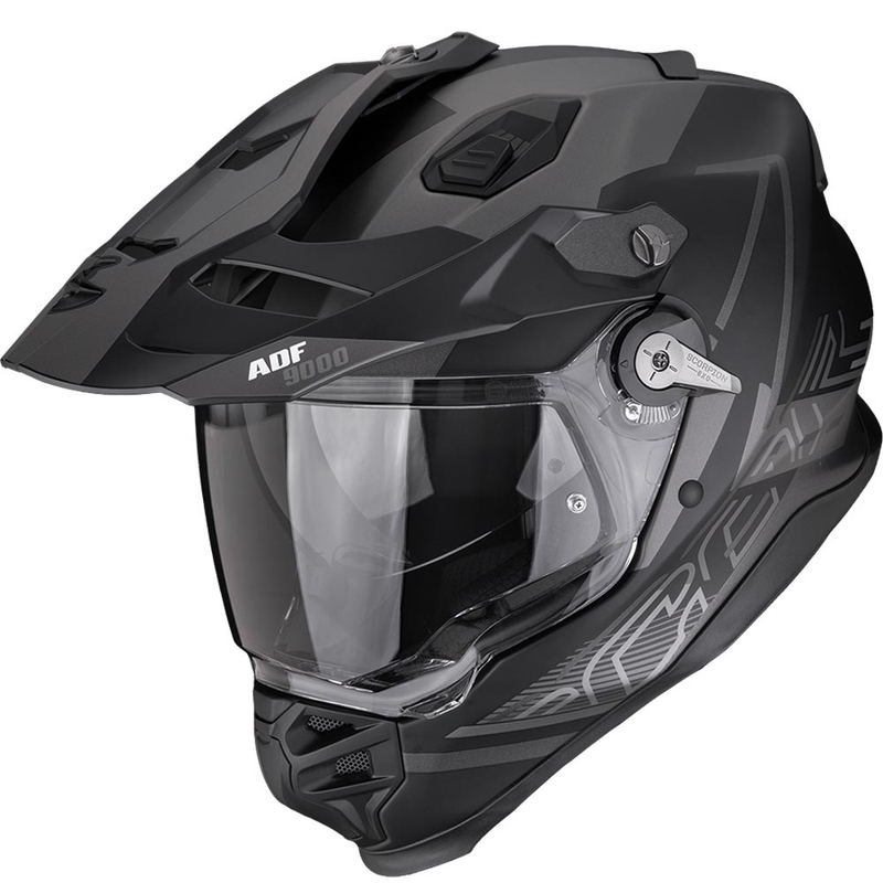 Enduro-Helm Scorpion ADF-9000 Air Summit, matt schwarz-silber
