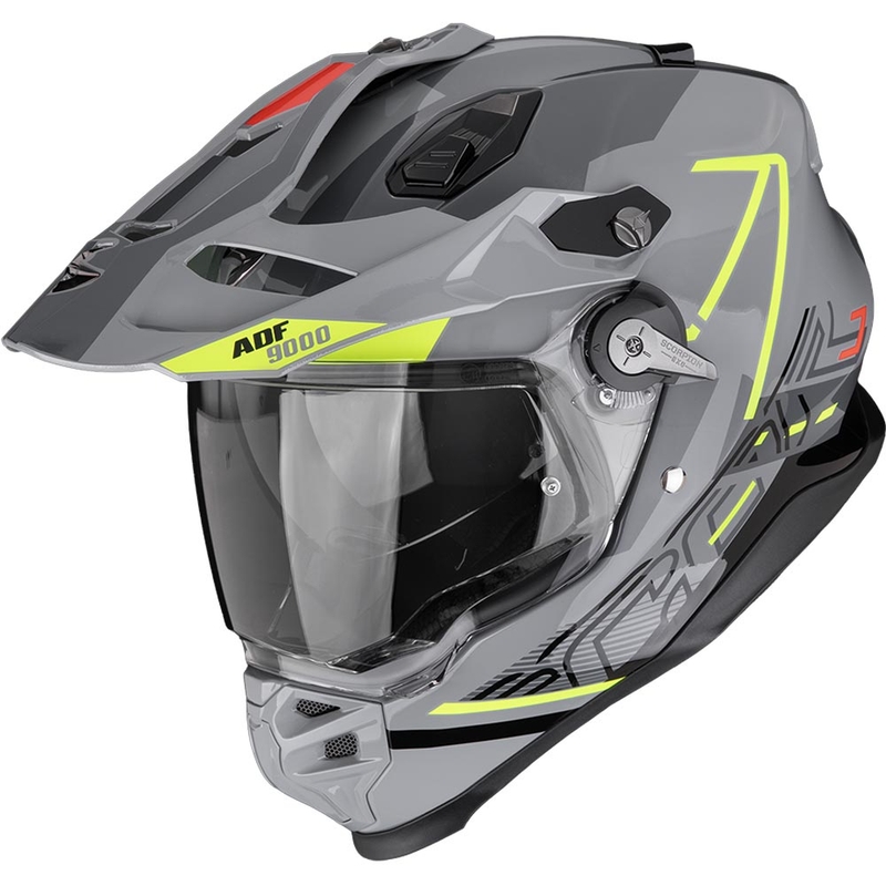 Enduro-Helm Scorpion ADF-9000 Air Summit silber-fluoreszierend gelb