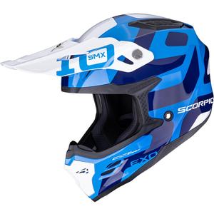 Scorpion SMX-10 Leap Motocross-Helm blau-weiß