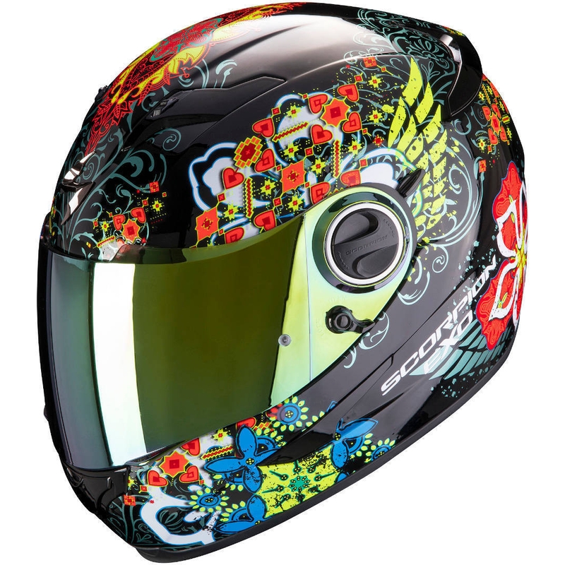 Integralhelm Scorpion EXO-490 Divina schwarz-rot-blau Ausverkauf