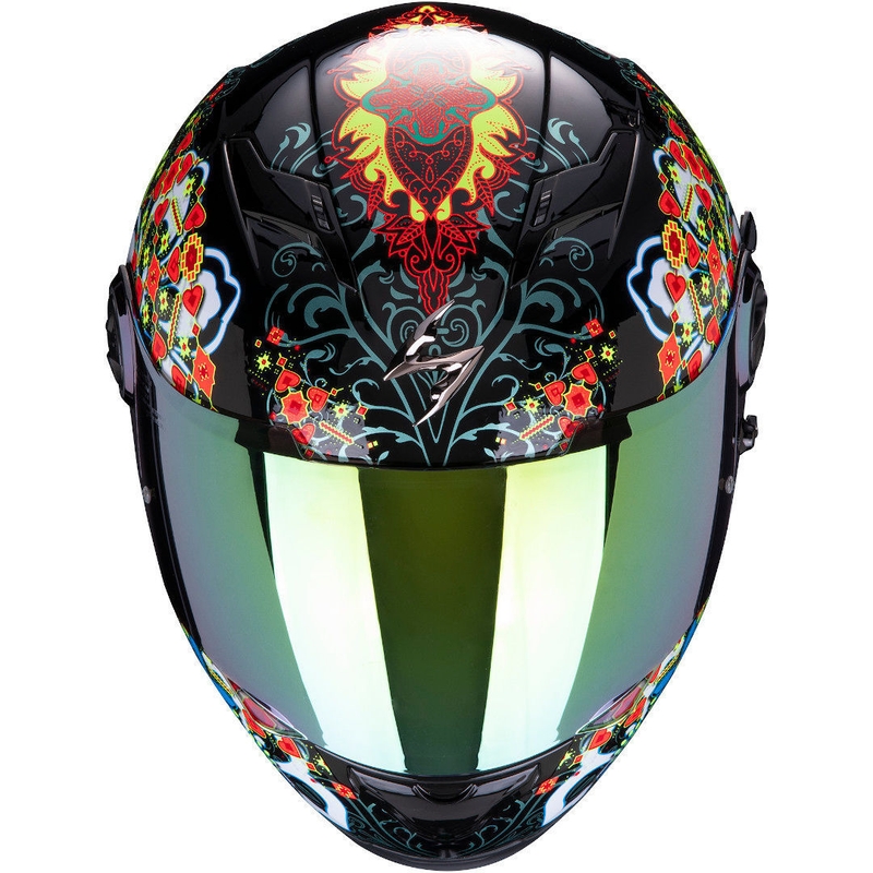 Integralhelm Scorpion EXO-490 Divina schwarz-rot-blau Ausverkauf