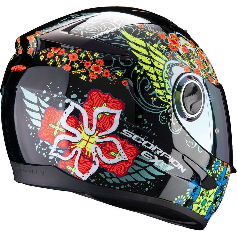 Integralhelm Scorpion EXO-490 Divina schwarz-rot-blau Ausverkauf