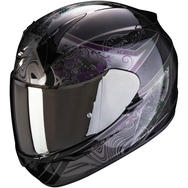 Integralhelm Scorpion EXO-390 Clara schwarz-silber Ausverkauf