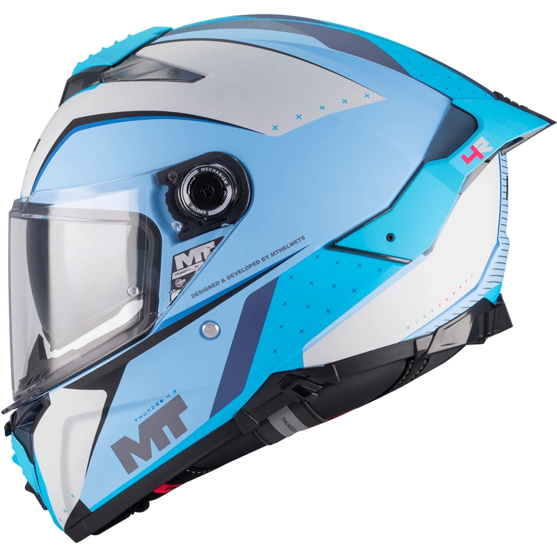 Integralhelm MT Thunder 4 R SV Wind Tunnel C7, matt blaugrau