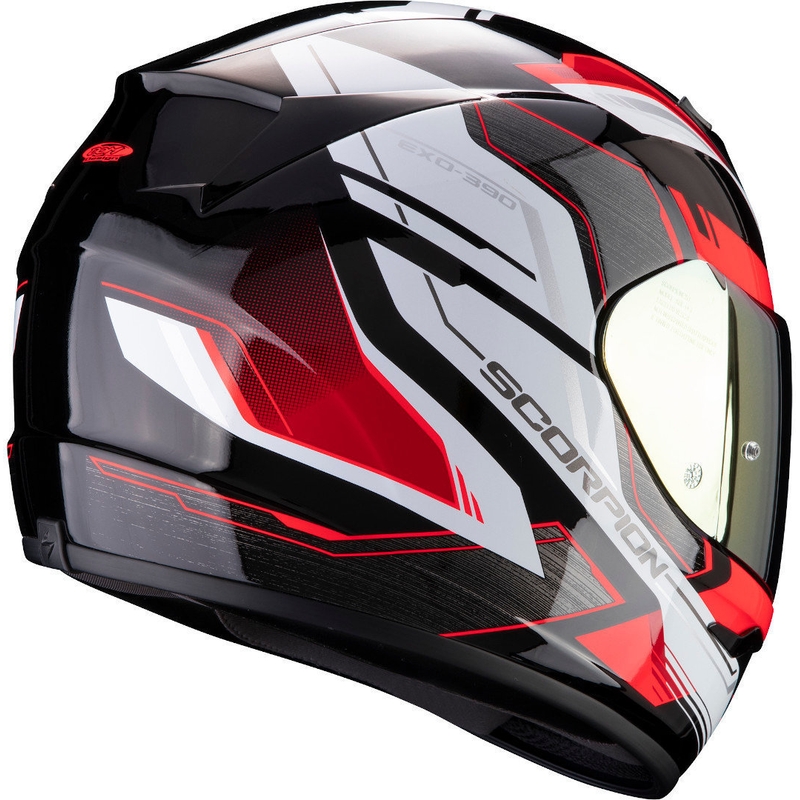 Integralhelm Scorpion EXO-390 Boost schwarz-weiß-rot