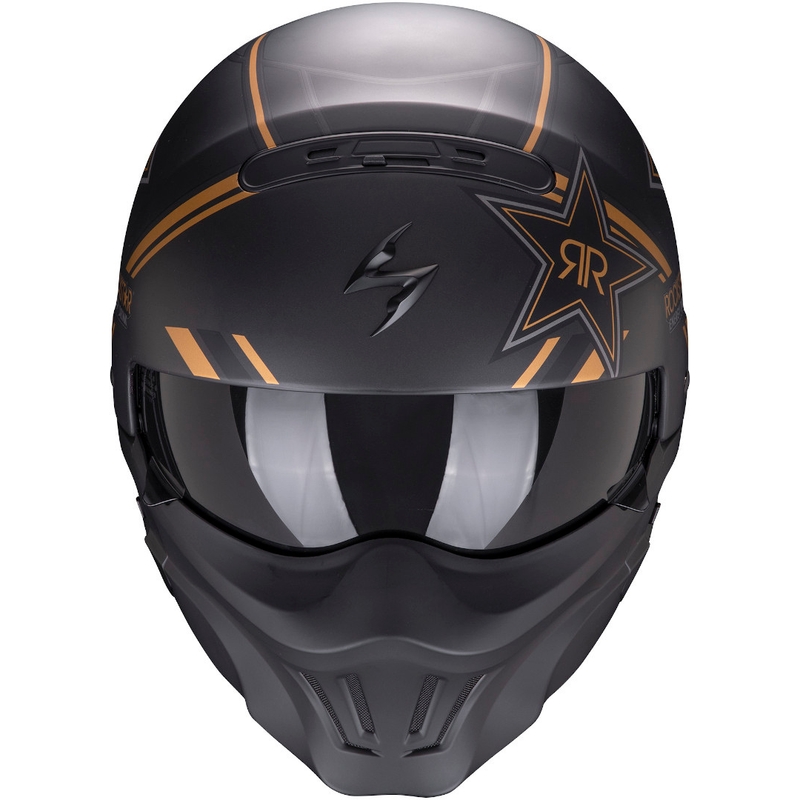 Helm Skorpion EXO-COMBAT EVO Rockstar schwarz-gold