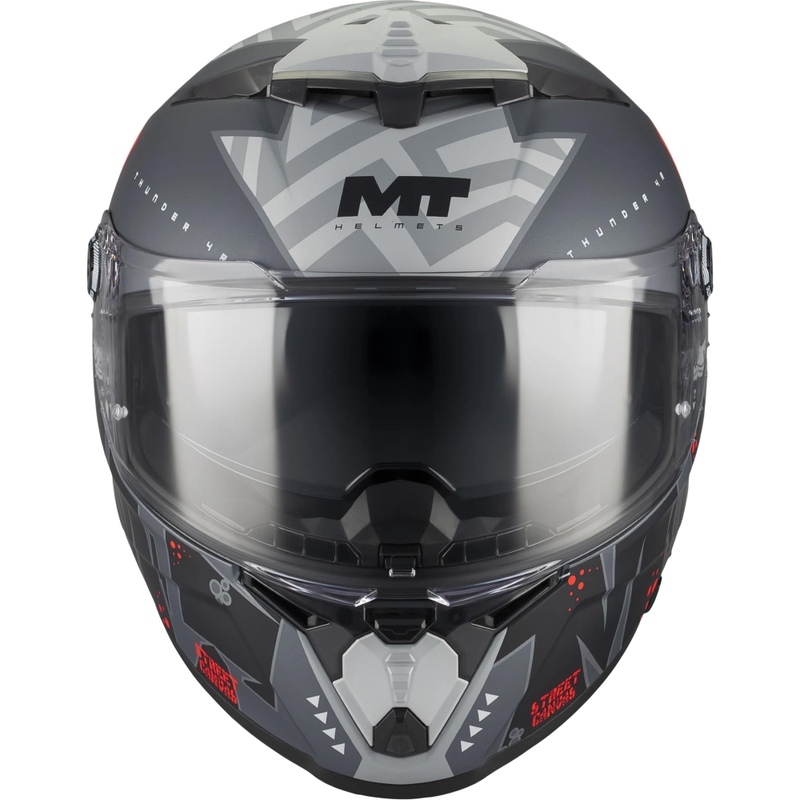 Integralhelm MT Thunder 4 R SV Canvas C5 schwarz-grau-rot