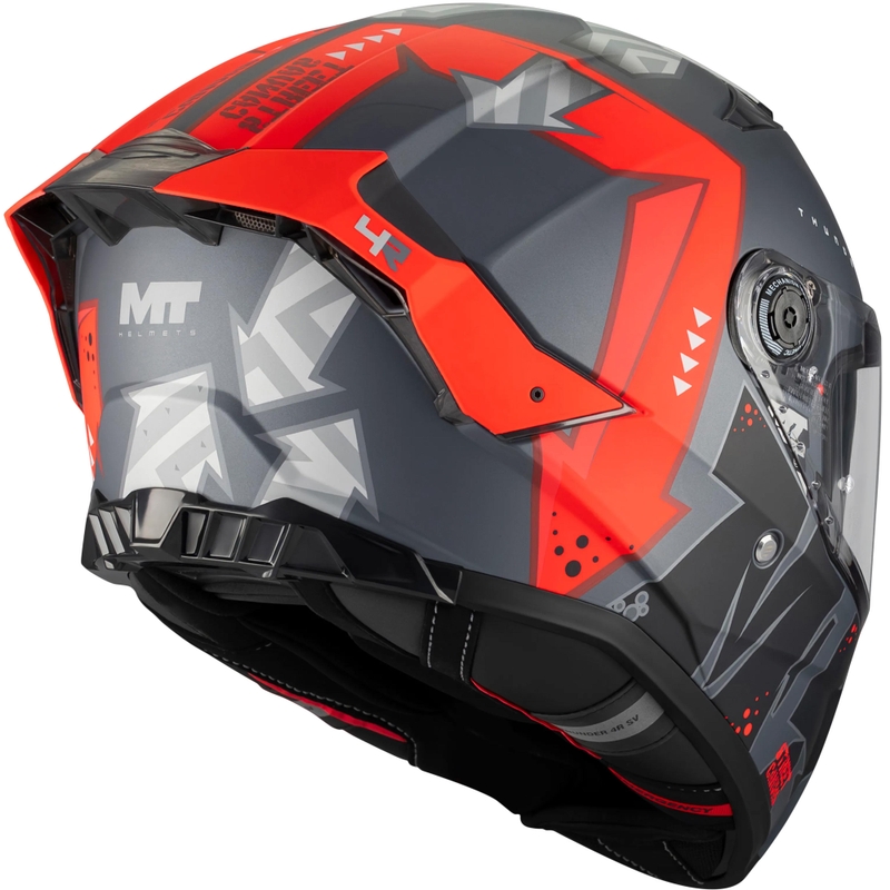 Integralhelm MT Thunder 4 R SV Canvas C5 schwarz-grau-rot