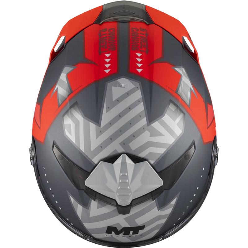 Integralhelm MT Thunder 4 R SV Canvas C5 schwarz-grau-rot
