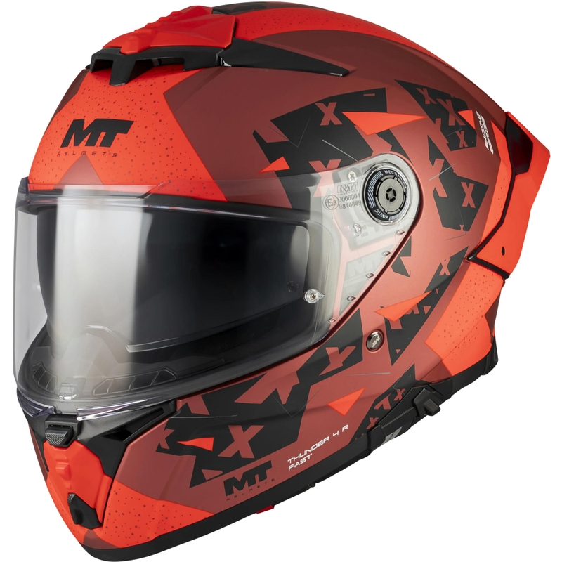 Integralhelm MT Thunder 4 R SV Fast C5, matt schwarz-grau-rot