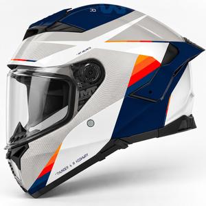 Integralhelm MT Thunder 4 R SV Highway A7 weiß-grau-blau