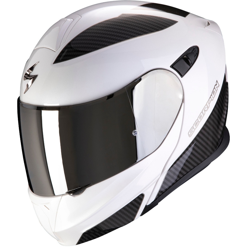 Motorradhelm Scorpion EXO-920 Flux weiß-silber