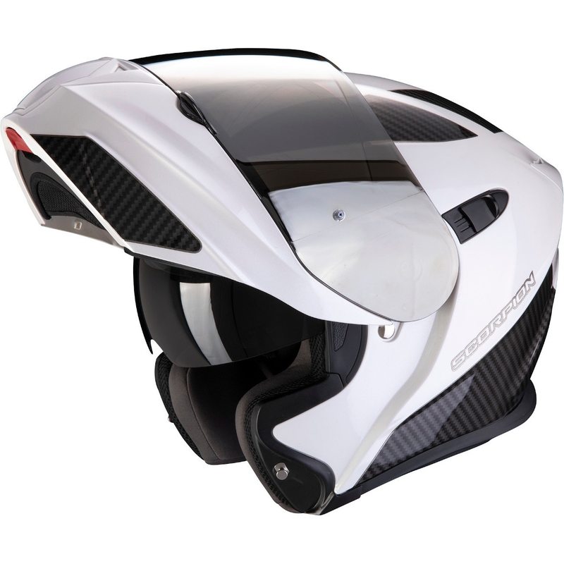 Motorradhelm Scorpion EXO-920 Flux weiß-silber