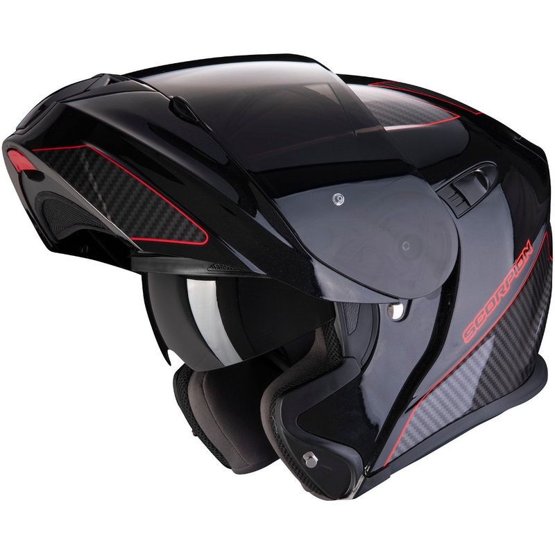 Motorradhelm Scorpion EXO-920 Flux schwarz-rot