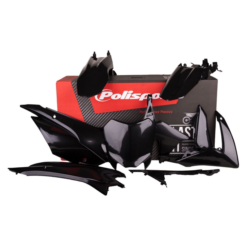 Satz Kunststoffteile POLISPORT schwarz für HONDA CRF 110 F 2013-2018