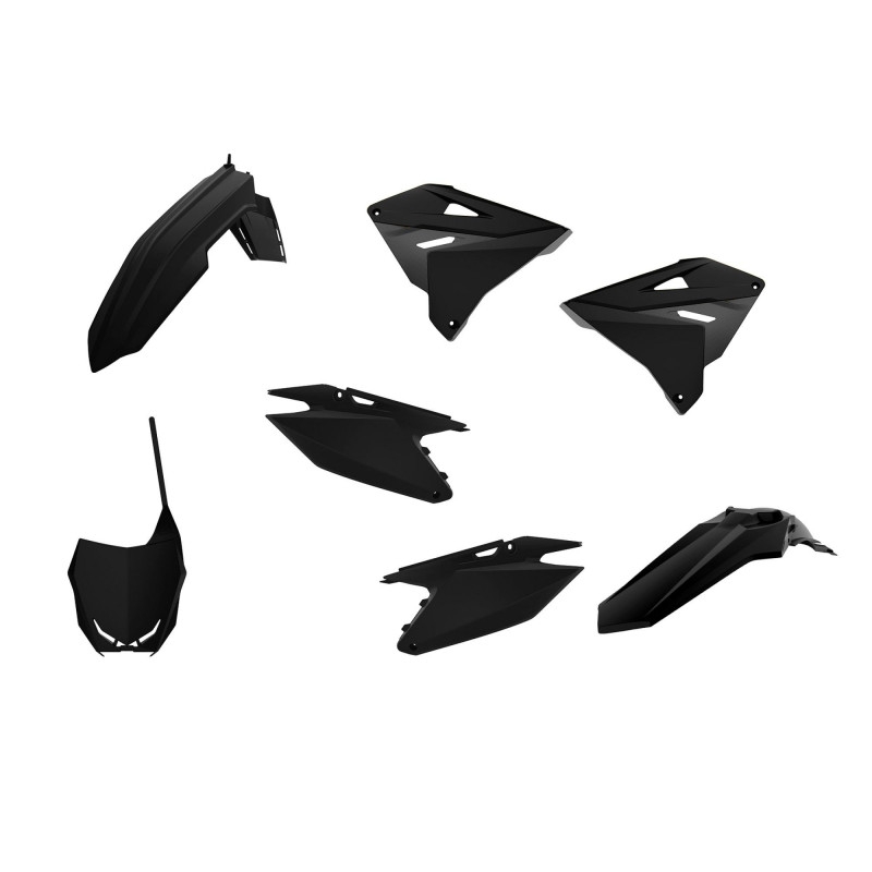 Satz Kunststoffteile POLISPORT schwarz für SUZUKI RM 125 2001-2008, SUZUKI RM 250 2001-2008