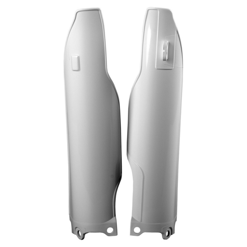 Fork guards POLISPORT (pair) weiß für KAWASAKI KX 250 (F) 4T 2006-2008, KAWASAKI KX 450 (F) 2005-2008