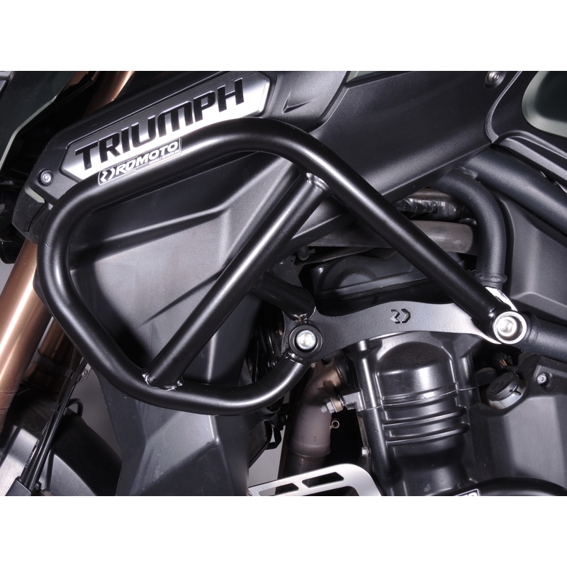 Motor Schutzrahmen RDMOTO schwarz matt für TRIUMPH Tiger 1200 Explorer / GT Explorer 2011-2015